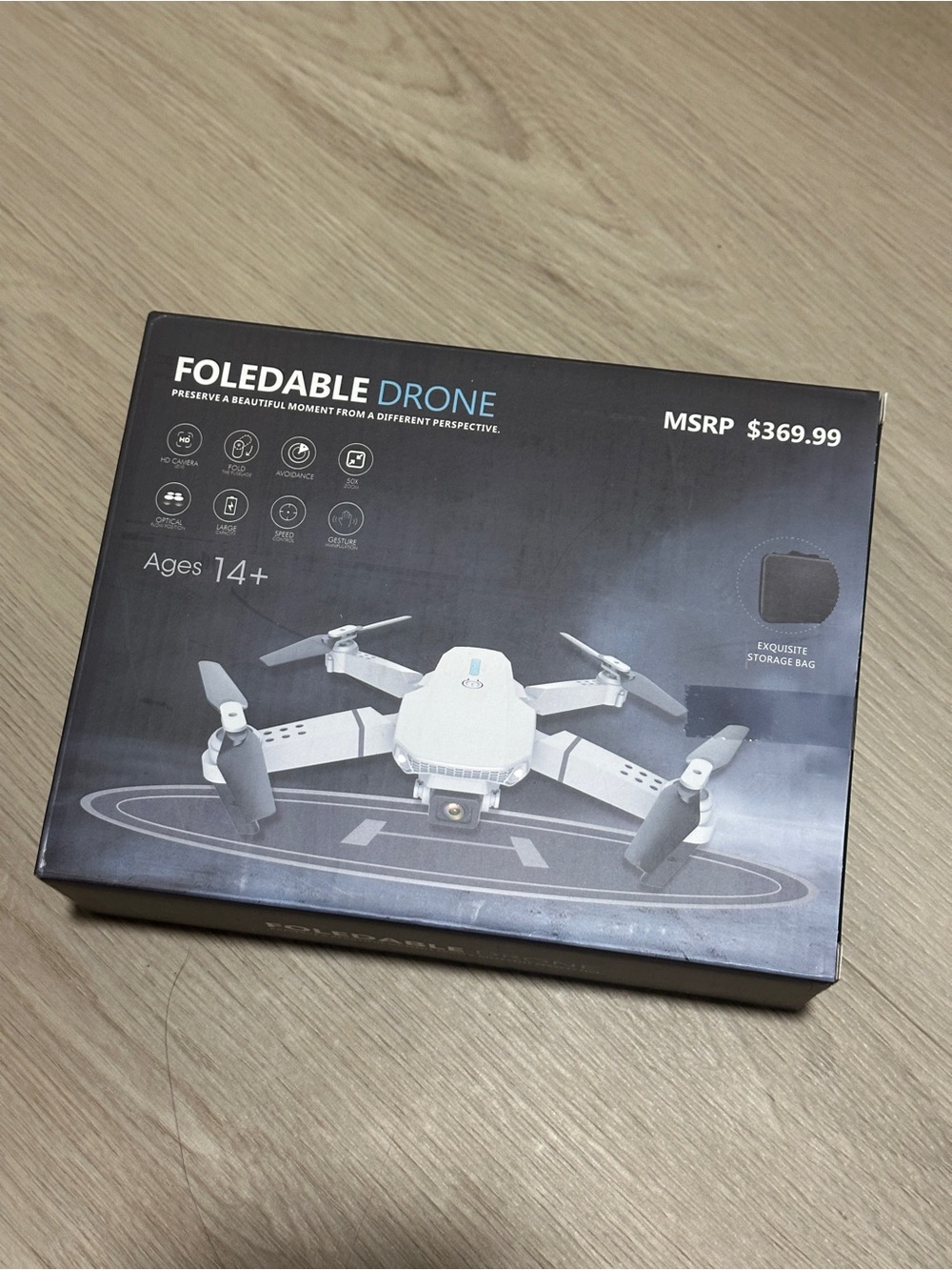 Foldable Drone - White and Gray